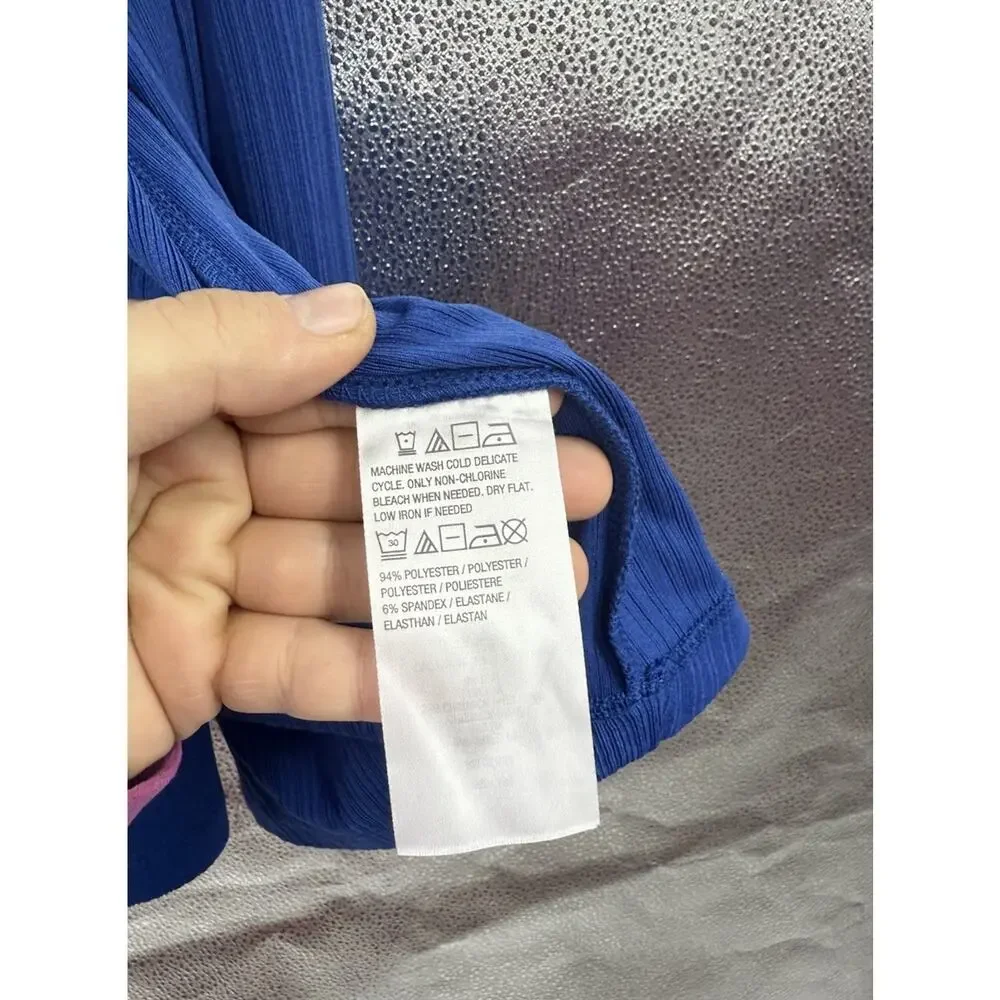 Susan Graver Tank Top Cardigan Ribbed Liquid Knit Set Blue Womens Large - Picture 3 of 7